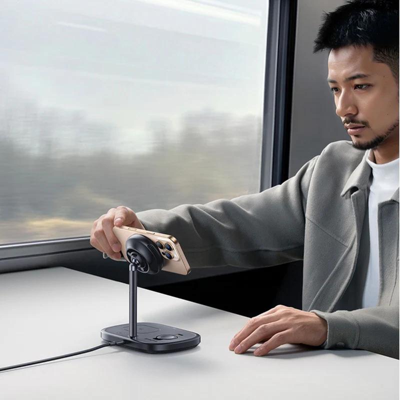 INCARCATOR wireless Baseus EnerFill FS41 3-in-1, magnetic, 22.5W, include cablu USB Type-C la USB Type-C, negru "P10281904123-02" (include TV 0.18lei) - 6932172686703