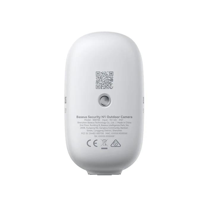 CAMERA IP Exterior Baseus N1, KIT 3 camere 2K + statie, 2304 x 1296, acumulator integrat, unghi pana la 145 grade, IP67, dist. IR 30 m, tip lentila fixa 3 mm, 3 Mpx, wireless, slot SD card, "S0TW012131" (timbru verde 0.8 lei) - 6932172671648