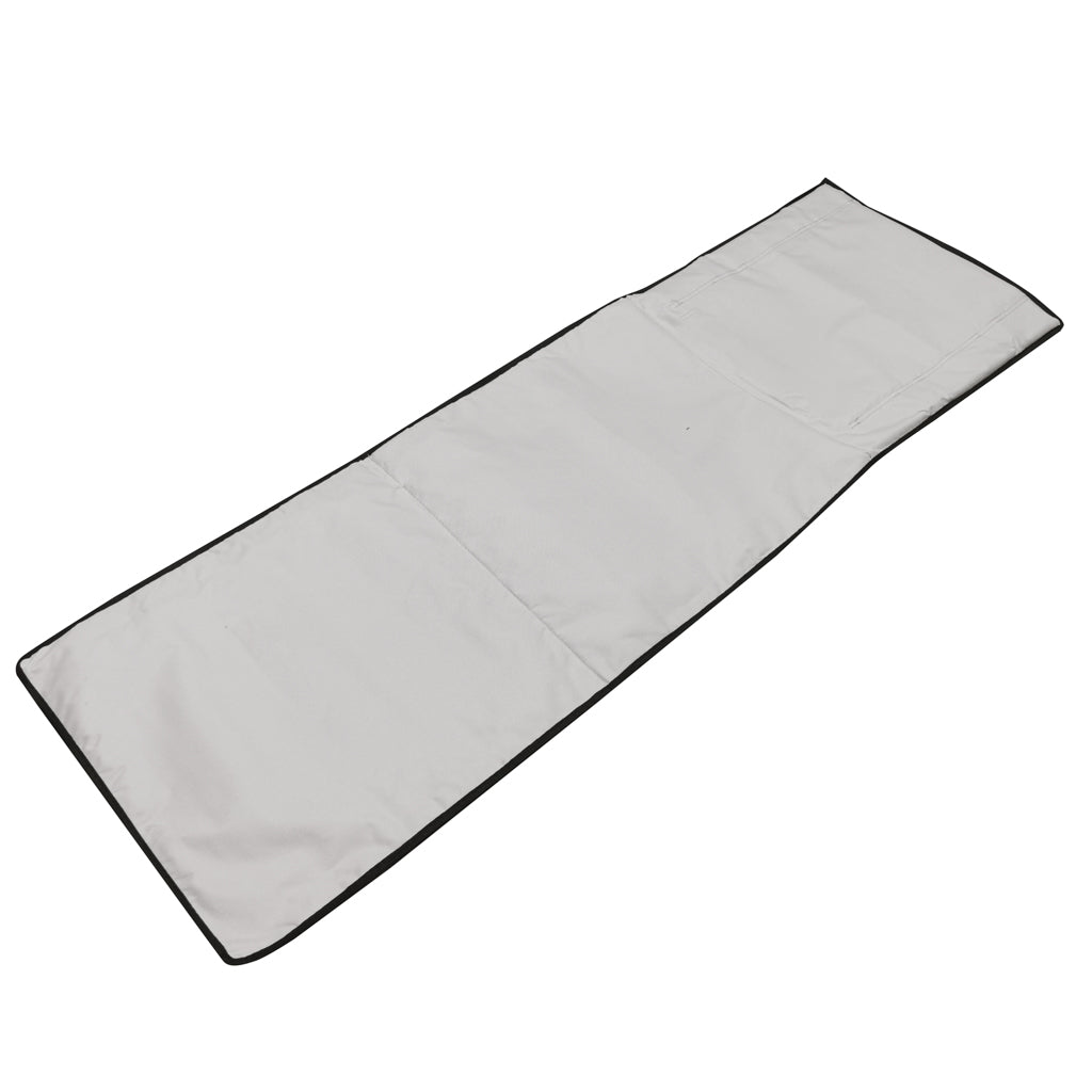 Sezlong de plaja pliabil, spatar cu cadru metalic, reglabil, 150x47 cm, gri - 3