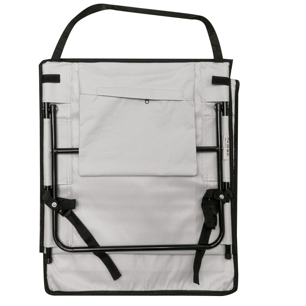 Sezlong de plaja pliabil, spatar cu cadru metalic, reglabil, 150x47 cm, gri - 5