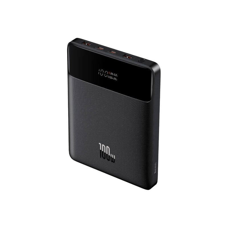 POWER BANK Baseus Blade, 20000mAh, PD 100W, ultra thin, 2 x USB; 2 x USB Type-C, display digital pt. status baterie, total 5A, negru, "PPBL000301" - 6932172628031