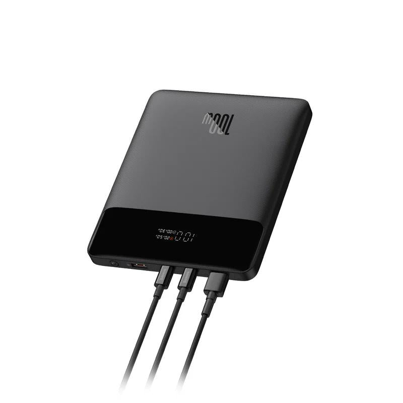 POWER BANK Baseus Blade, 20000mAh, PD 100W, ultra thin, 2 x USB; 2 x USB Type-C, display digital pt. status baterie, total 5A, negru, "PPBL000301" - 6932172628031