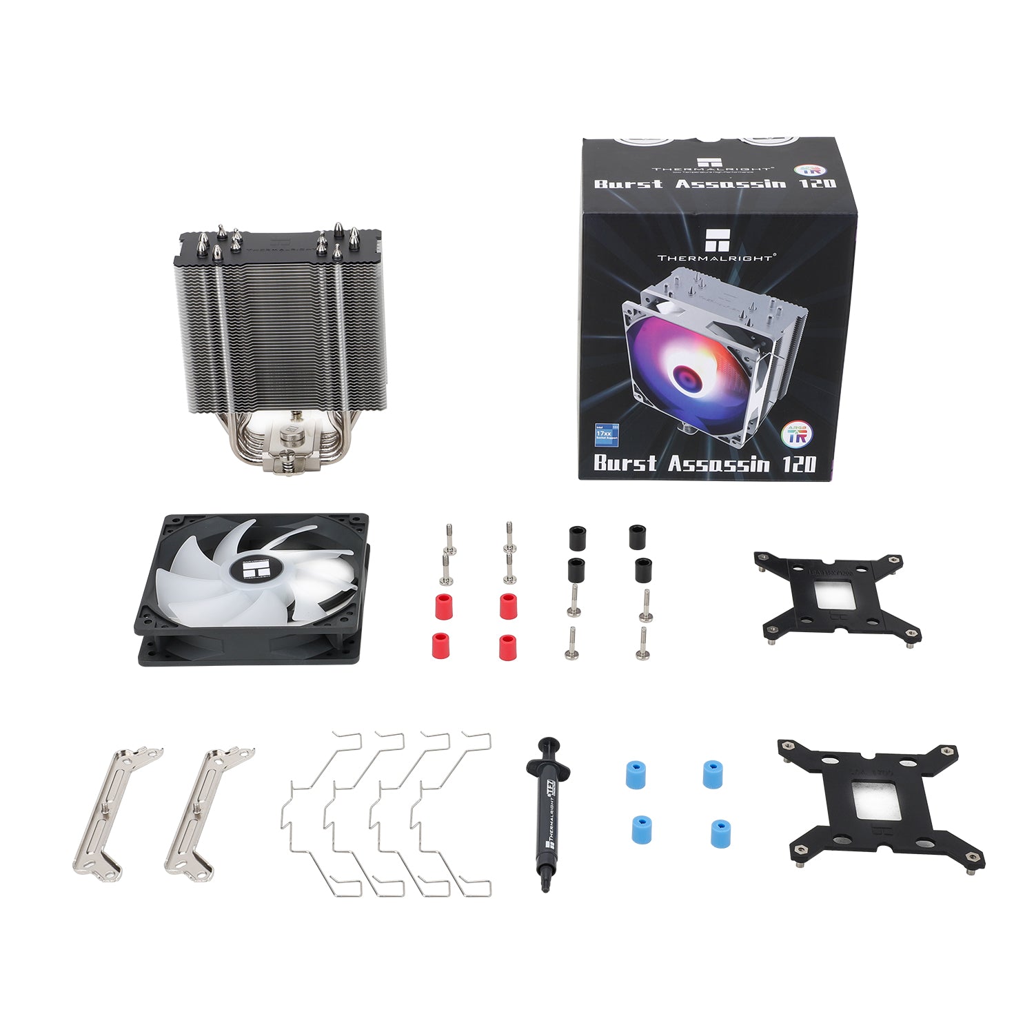 COOLER Thermalright "Burst Assassin 120 Argb" skt. Intel si AMD, racire cu aer, vent. 120mm, 1550 rpm, 6 heatpipes, inaltime 154mm, ARGB, gri,"Burst Assassin 120 Argb"
