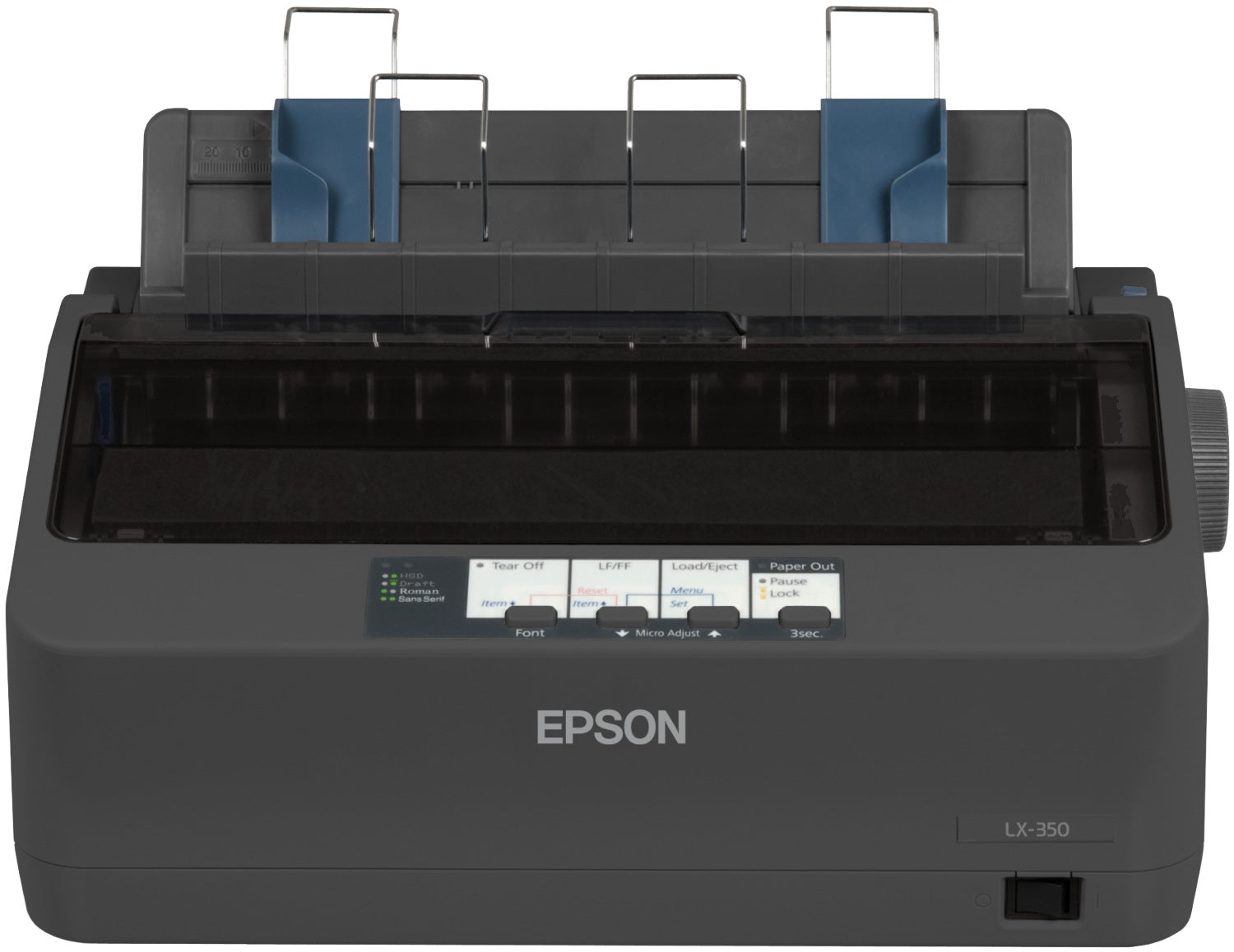 Imprimanta Matriciala Mono Epson LX-350+II, A4, Functii: Impr., Viteza de Printare Monocrom: 390 cps, Conectiv:USB, Duplex:nu, ADF:Nu, "C11CC24031"(RAPO)