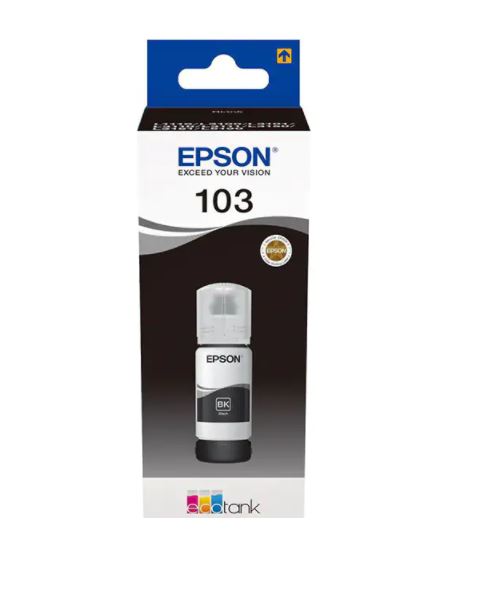 Cartus Cerneala Original Epson Black, nr.103, pentru L1110|L3110|L3110|L3150|L3151|L3156|L3160|L5190|L3210|L3250|L3260, 65ml, incl.TV 0.15 RON, "C13T00S14A"(RAPO)
