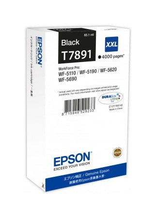 Cartus Cerneala Original Epson Black, T7891, pentru Workforce Pro Wf-5620Dwf, , , "C13T789140"(RAPO)