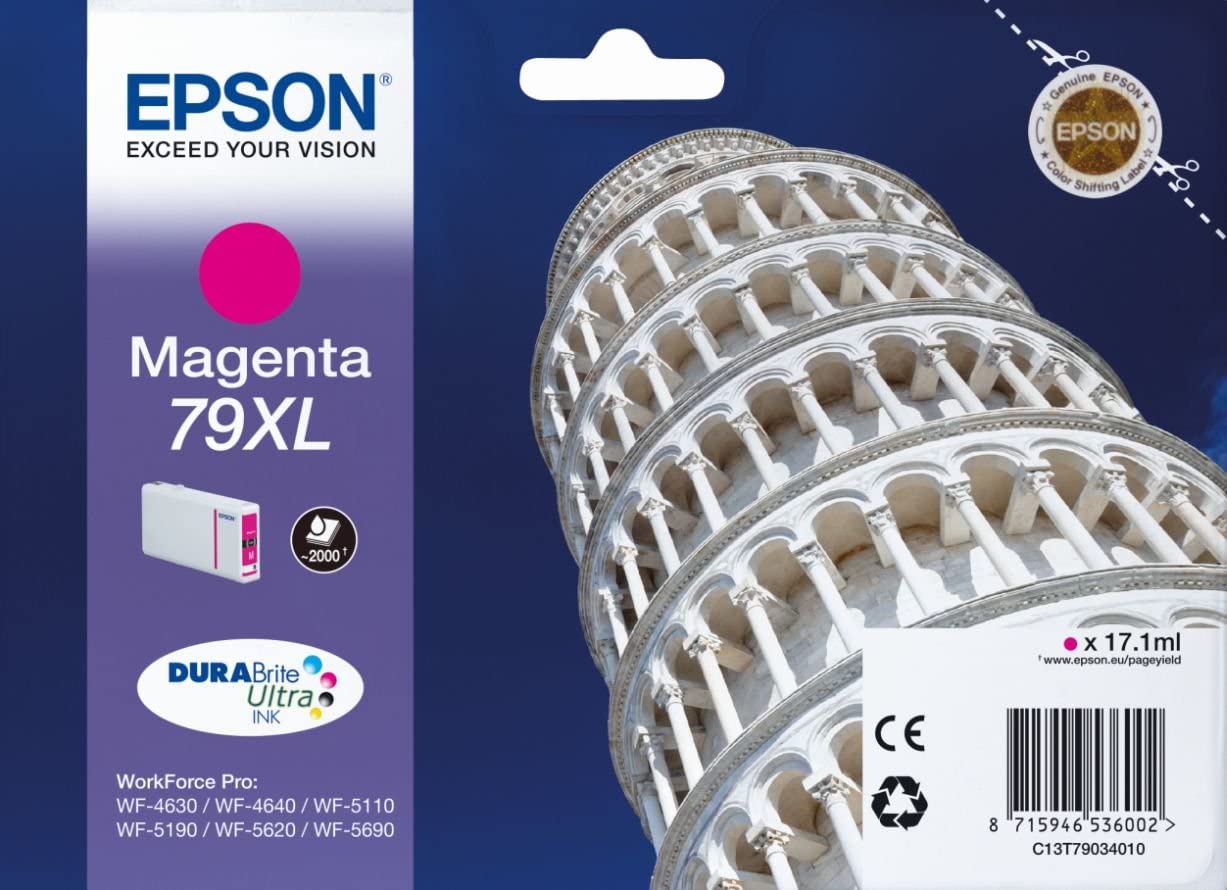 Cartus Cerneala Original Epson Magenta, T790340, pentru Workforce Pro WP-5110|51490|5620|5690, , , "C13T79034010"(RAPO)
