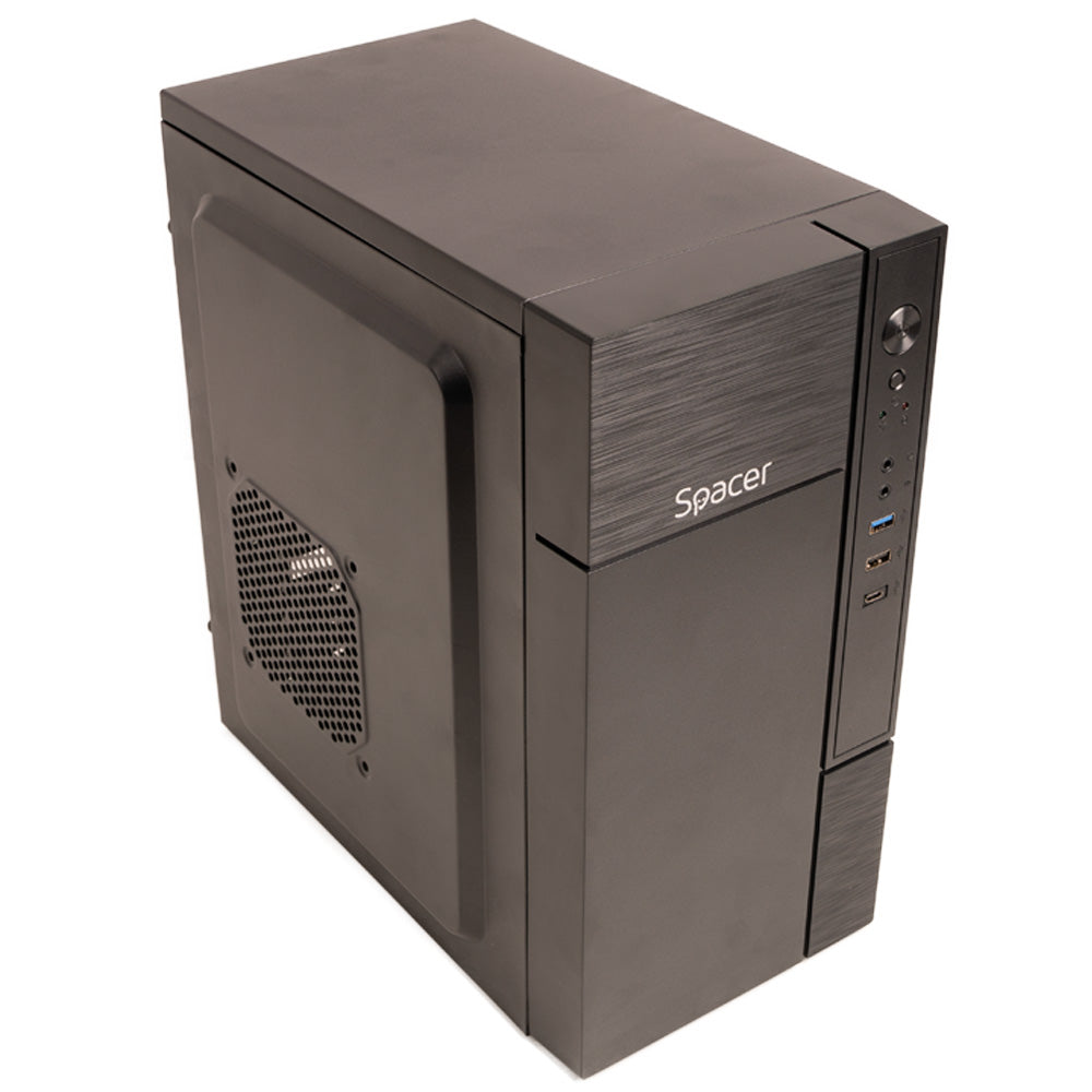 CARCASA SPACER, Mini Tower, mATX, "MINI", fara sursa, USB 3.0 x 1, USB 2.0 x 1, USB Type C x 1, HD Audio, black "SPCS-OC-MINI"