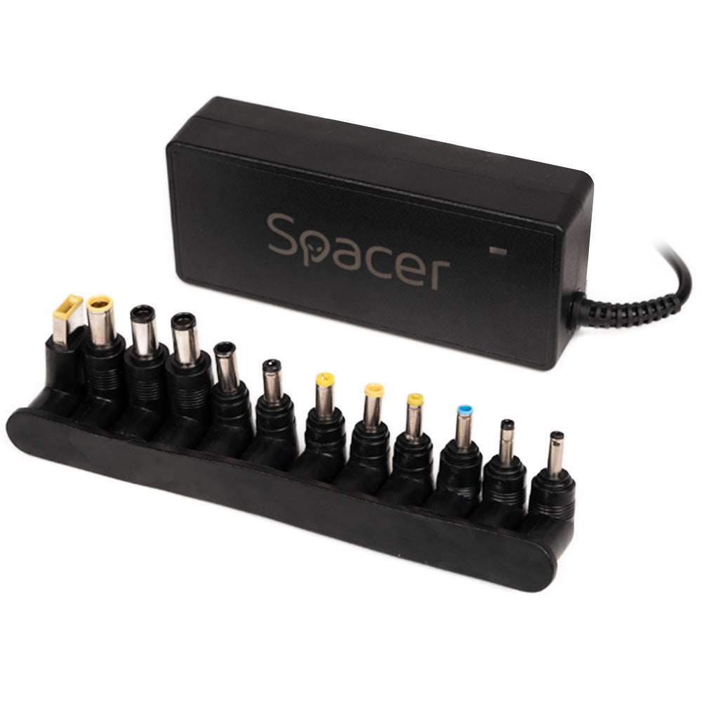 ALIMENTATOR Notebook Universal AC-DC, SPACER, 90W comutare automata tensiune - compatibil cu majoritatea NB, 12 tipuri de mufe, DC15/16/19/19.5/20V, "SPNA-UNIV-12" 45507204