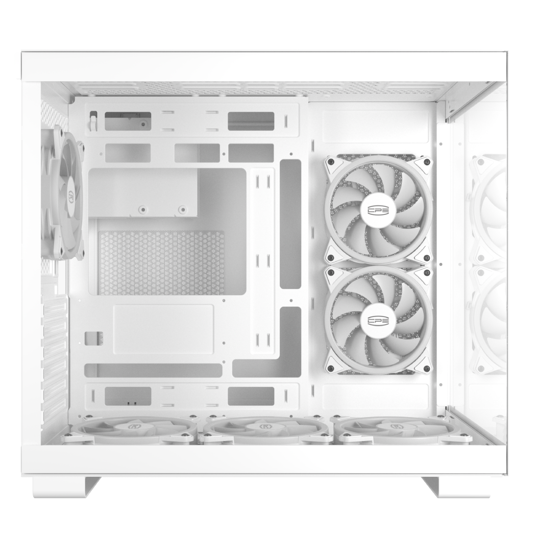CARCASA PCCOOLER, Middle Tower, ATX, fara sursa, sticla securizata, 6 ventilatoare incluse, iluminare ARGB, negru, USB 3.2 gen 1 x 2, USB Type-C x 2, mic, audio, "C3 T500 ARGB WH"
