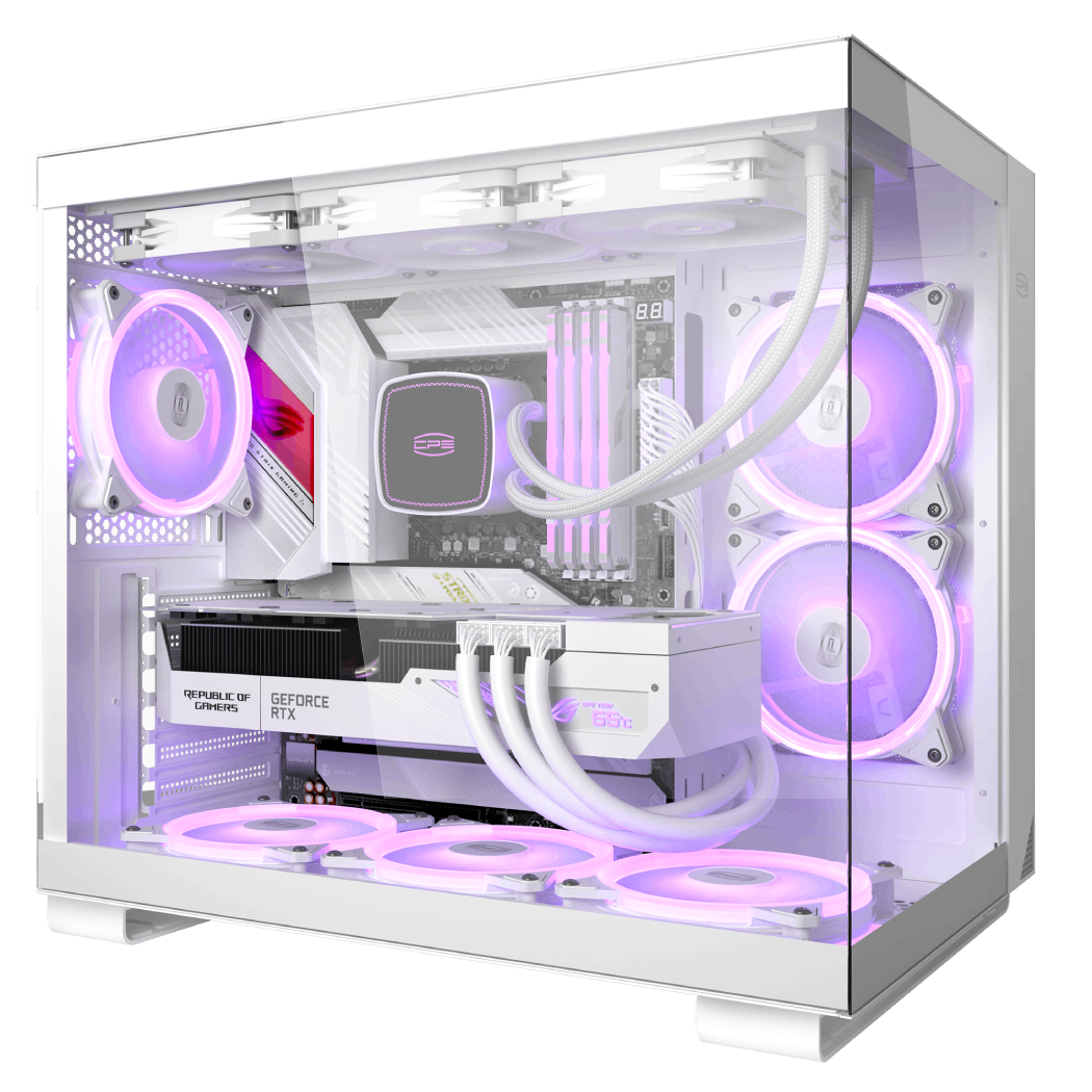CARCASA PCCOOLER, Middle Tower, ATX, fara sursa, sticla securizata, 6 ventilatoare incluse, iluminare ARGB, negru, USB 3.2 gen 1 x 2, USB Type-C x 2, mic, audio, "C3 T500 ARGB WH"