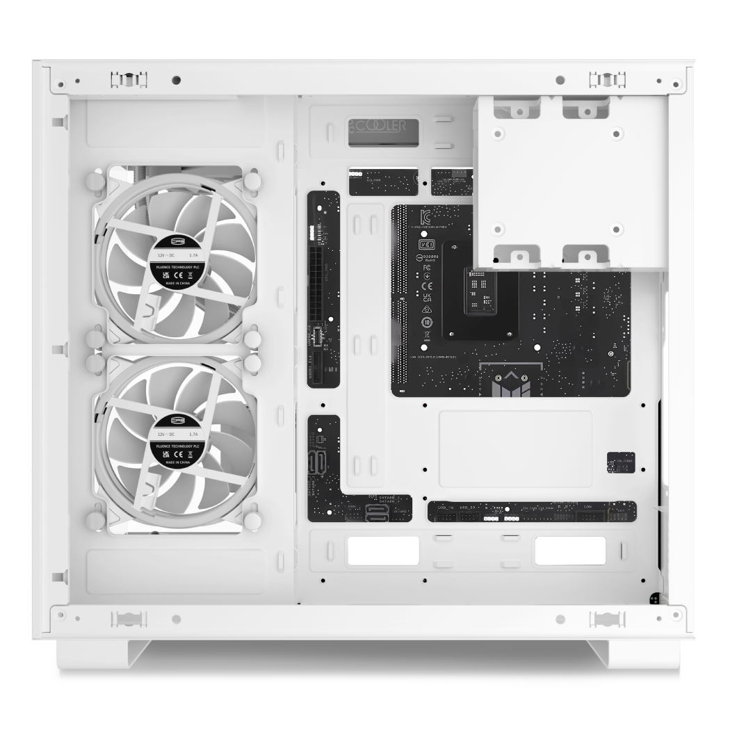 CARCASA PCCOOLER, Middle Tower, ATX, fara sursa, sticla securizata, 6 ventilatoare incluse, iluminare ARGB, negru, USB 3.2 gen 1 x 2, USB Type-C x 2, mic, audio, "C3 T500 ARGB WH"