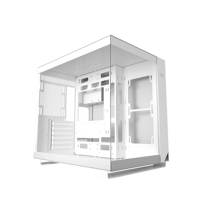 CARCASA PCCOOLER, Middle Tower, ATX, fara sursa, sticla securizata, alb, USB 3.2 gen 1 x 2, USB Type-C x 2, mic, audio, "C3