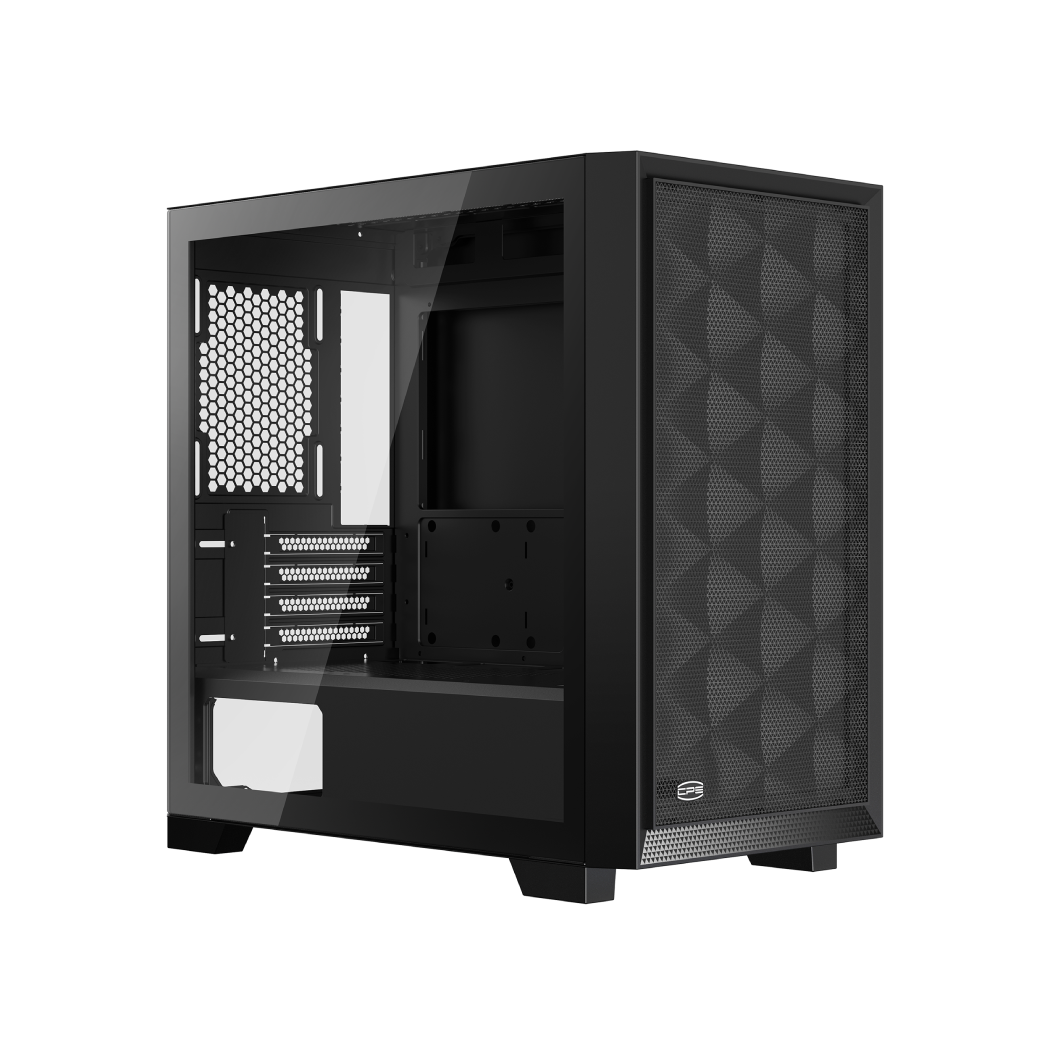 CARCASA PCCOOLER, Mini Tower, mATX, fara sursa, sticla securizata, 2 ventilatoare incluse, iluminare ARGB, negru, USB 3.2 gen 2 x 2, mic, audio, "C3D310 ARGB BK"