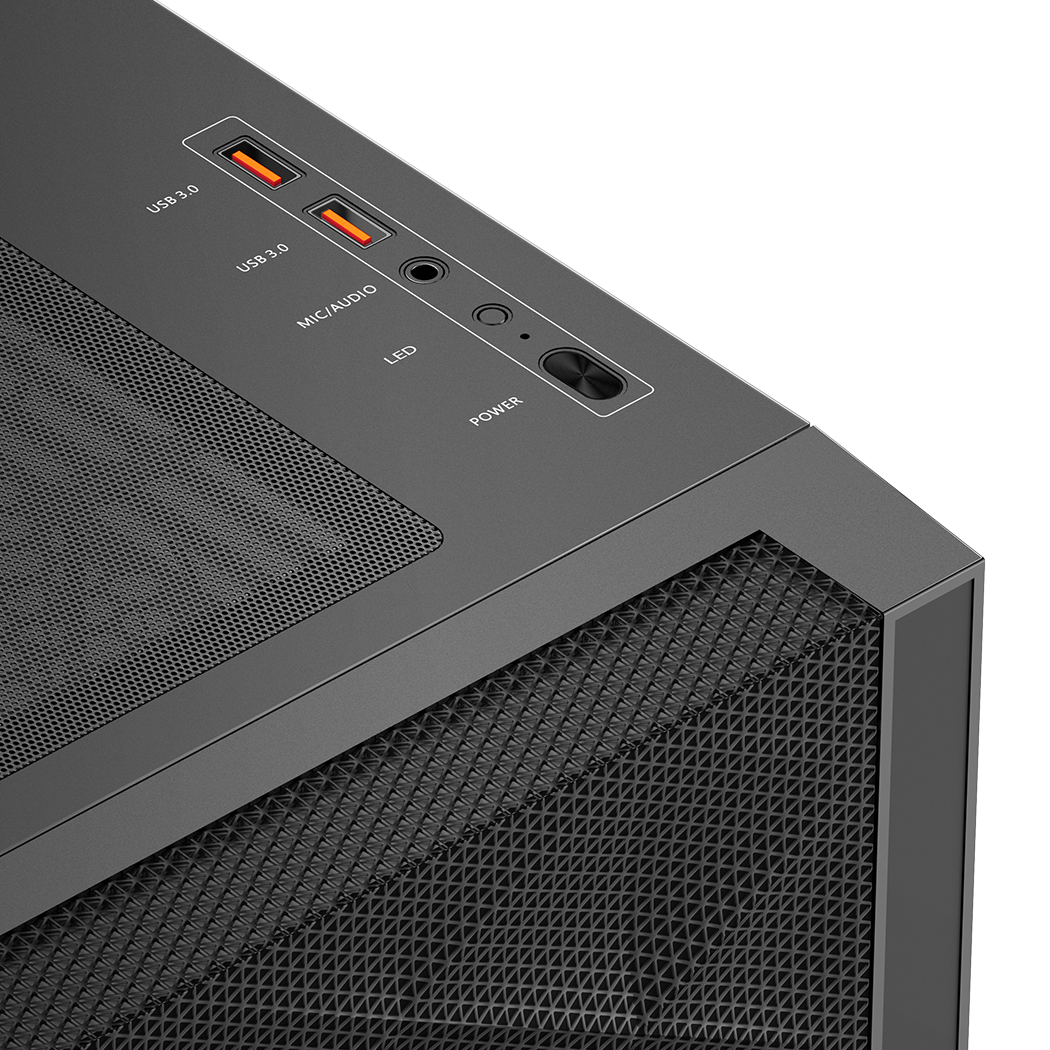CARCASA PCCOOLER, Middle Tower, ATX, fara sursa, sticla securizata, 3 ventilatoare incluse, iluminare ARGB, negru, USB 3.2 gen 2 x 2, mic, audio, "C3D510 ARGB BK"