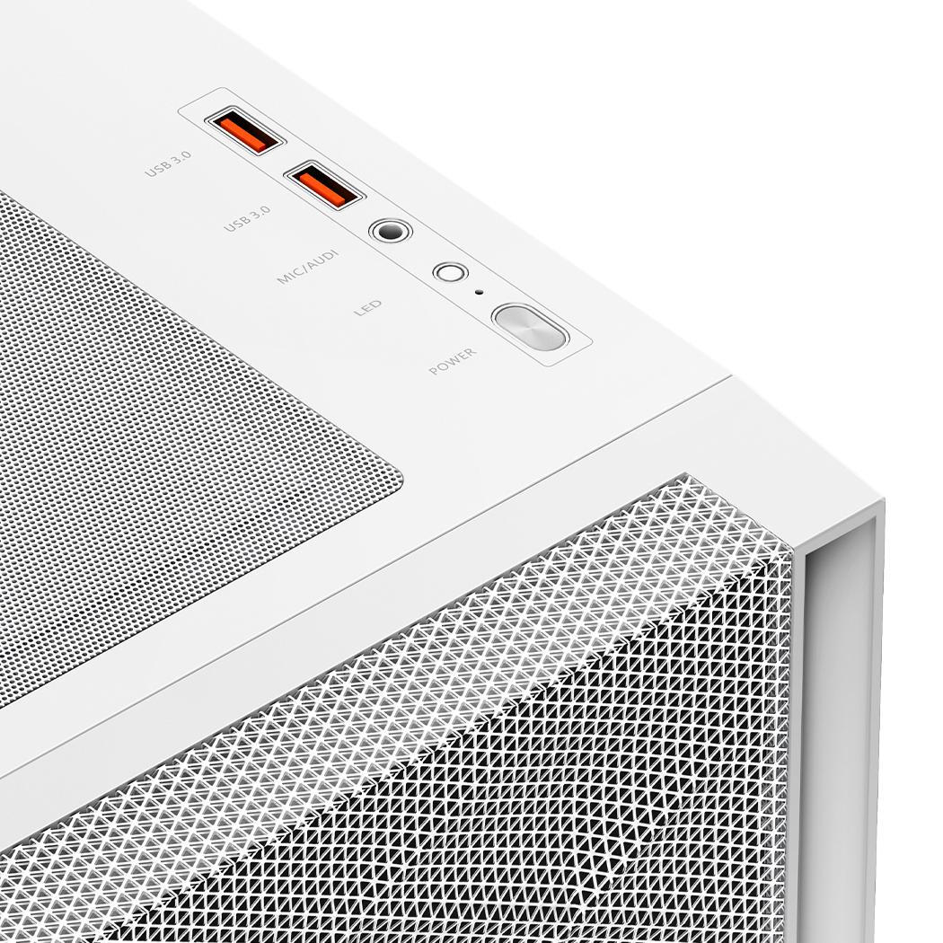 CARCASA PCCOOLER, Middle Tower, ATX, fara sursa, sticla securizata, 3 ventilatoare incluse, iluminare ARGB, alb, USB 3.2 gen 2 x 2, mic, audio, "C3D510 ARGB WH"