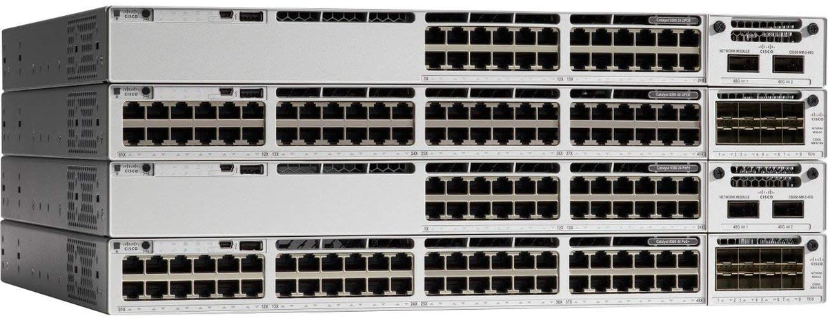 SWITCH CISCO, Catalyst 9300-24T-A, porturi Gigabit x 24, managed, rackabil da, carcasa metalica, 