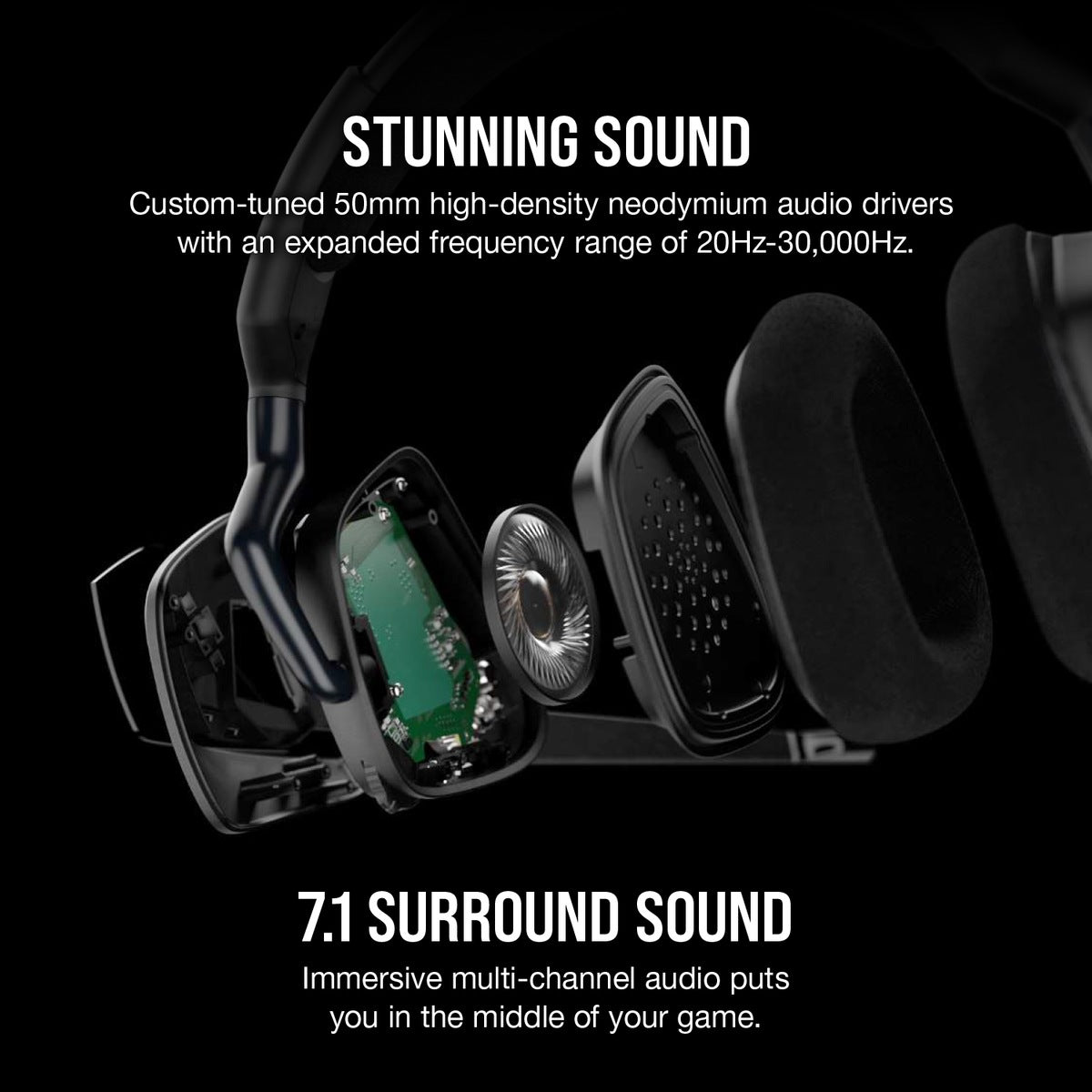 CASTI Corsair, "Void RGB Elite", cu fir, gaming, utilizare multimedia, microfon pe brat, conectare prin USB 2.0, negru, "CA-9011203-EU"