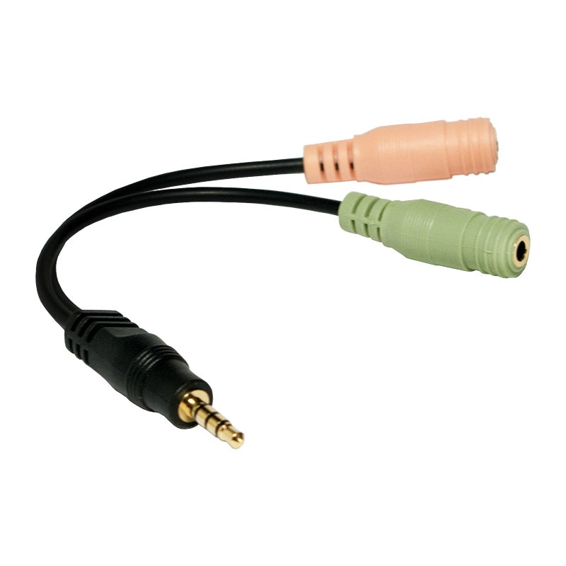 ADAPTOR audio LOGILINK stereo 3.5 stereo (1 x 3.5mm 4-pin T la 2 x 3.5" 3-pin M), 15cm, "CA0021"