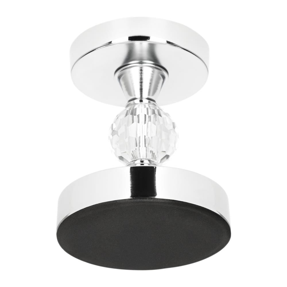 Set 3 sfesnice metalice cu glob cristal si abajur sticla, 28-41 cm, argintiu