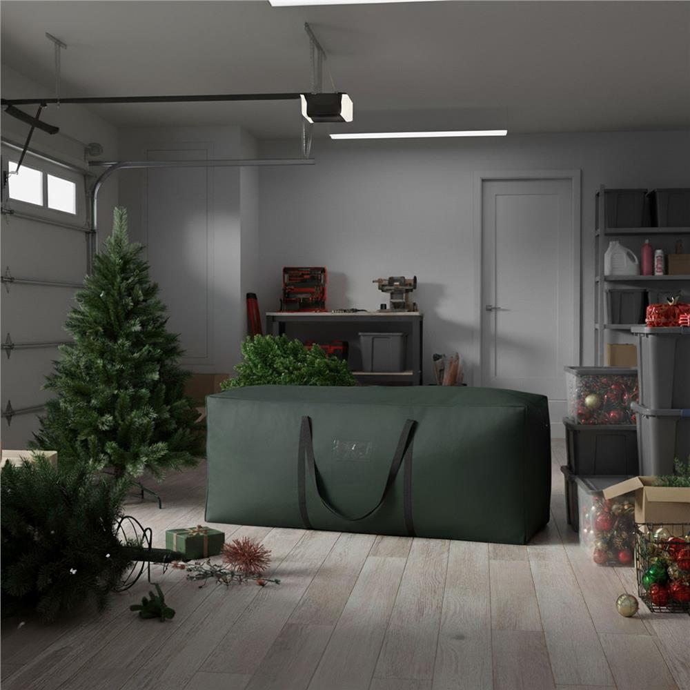 Husa depozitare brad artificial 125x50x40 cm, poliester, verde