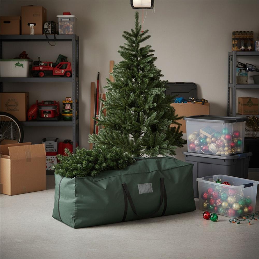 Husa depozitare brad artificial 125x50x40 cm, poliester, verde