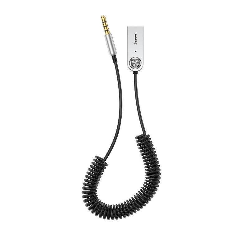 ADAPTOR Bluetooth Jack 3.5 Baseus BA01, alimentare USB, convertor audio wireless, versiune 5.0, negru "CABA01-01" - 6953156290488