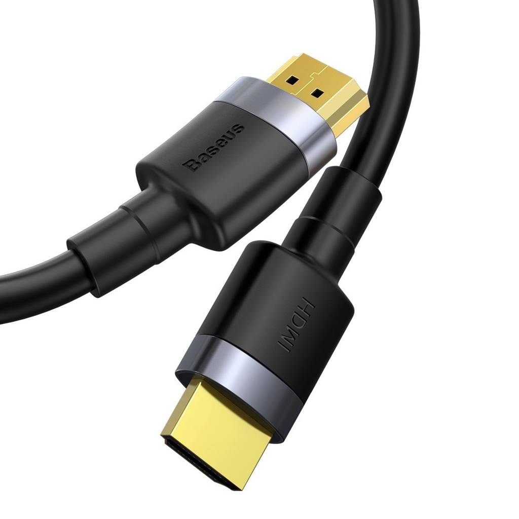 CABLU video Baseus Cafule, HDMI (T) la HDMI (T), rezolutie maxima 4K UHD (3840 x 2160) la 60 Hz, conectori auriti, 5m, negru "CADKLF-H01" - 6953156218215