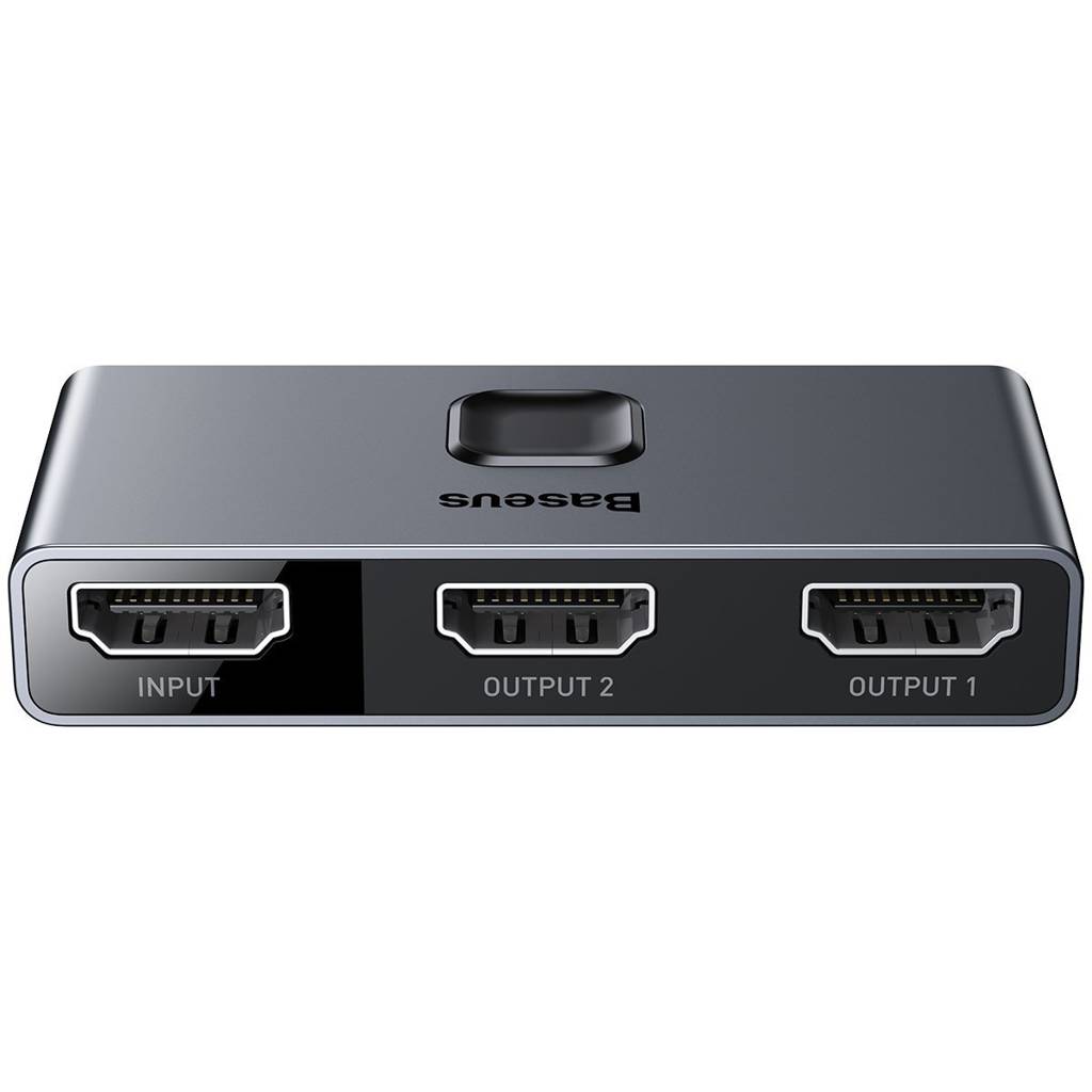 SWITCH video Baseus Matrix, HDMI bidirectional - 2x HDMI 4K / 30 Hz, gri "CAHUB-BC0G" - 6953156219700