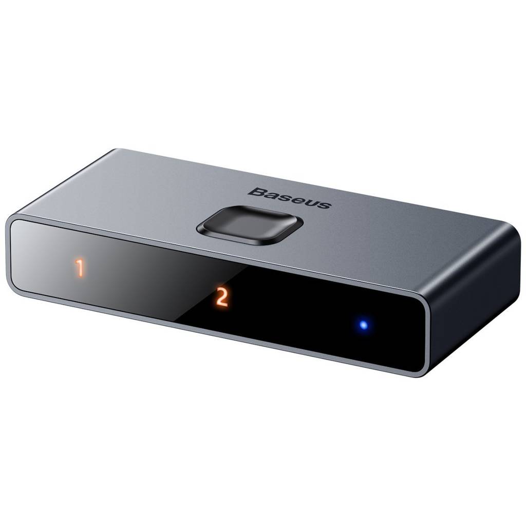 SWITCH video Baseus Matrix, HDMI bidirectional - 2x HDMI 4K / 30 Hz, gri "CAHUB-BC0G" - 6953156219700