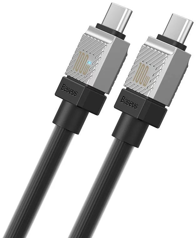 CABLU alimentare si date Baseus, Fast Charging Data Cable pt. smartphone, USB Type-C (T) la USB Type-C (T), E-marker, 100W, 2m, negru, "CAKW000301" (include TV 0.18lei) - 6932172626686