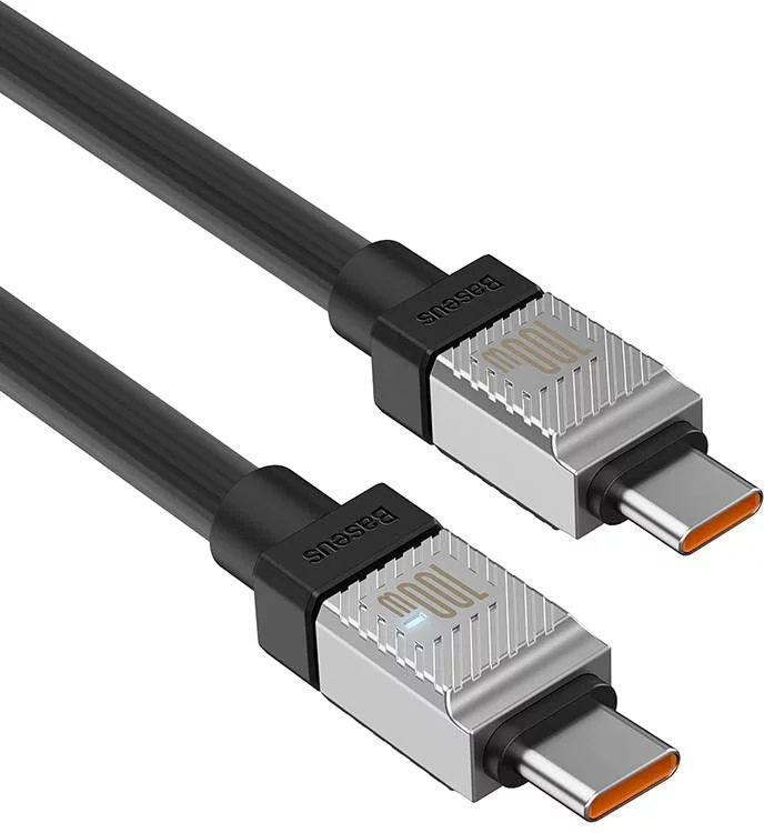 CABLU alimentare si date Baseus, Fast Charging Data Cable pt. smartphone, USB Type-C (T) la USB Type-C (T), E-marker, 100W, 2m, negru, "CAKW000301" (include TV 0.18lei) - 6932172626686