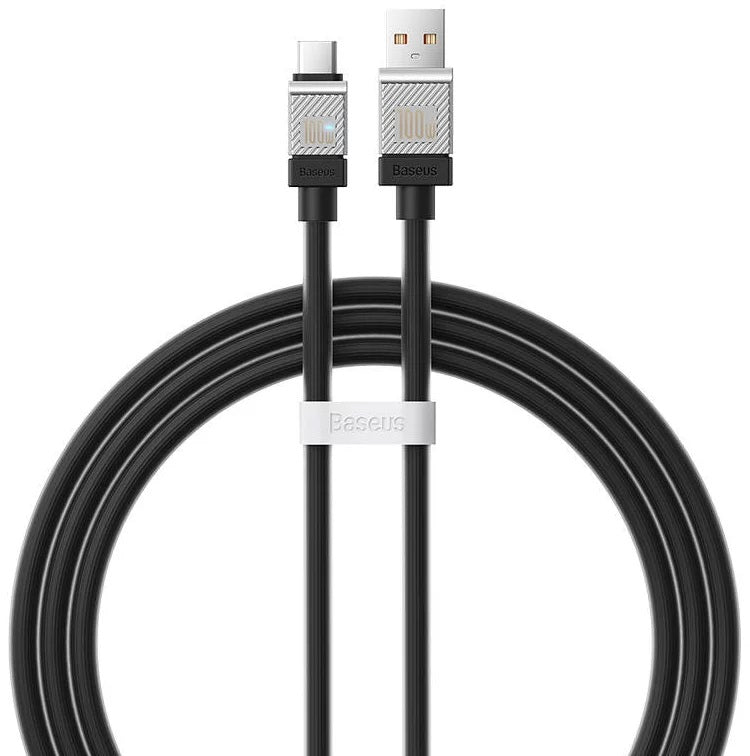 CABLU alimentare si date Baseus, Fast Charging Data Cable pt. smartphone, USB (T) la USB Type-C (T), 100W, 1m, negru, "CAKW000601" (include TV 0.18lei) - 6932172626808