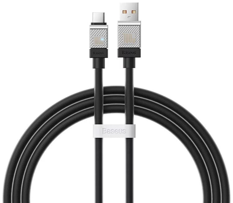 CABLU alimentare si date Baseus, Fast Charging Data Cable pt. smartphone, USB (T) la USB Type-C (T), 100W, 1m, negru, "CAKW000601" (include TV 0.18lei) - 6932172626808