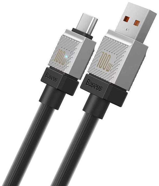 CABLU alimentare si date Baseus, Fast Charging Data Cable pt. smartphone, USB (T) la USB Type-C (T), 100W, 1m, negru, "CAKW000601" (include TV 0.18lei) - 6932172626808