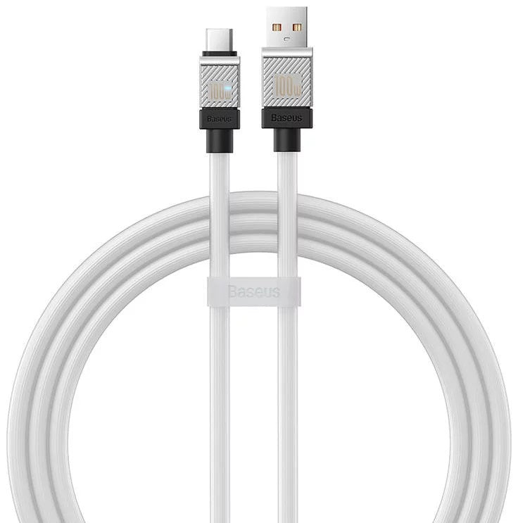 CABLU alimentare si date Baseus, Fast Charging Data Cable pt. smartphone, USB (T) la USB Type-C (T), 100W, 1m, alb, "CAKW000602" (include TV 0.18lei) - 6932172626815