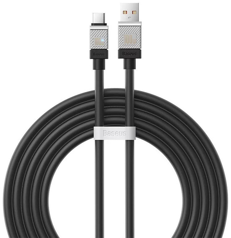 CABLU alimentare si date Baseus, Fast Charging Data Cable pt. smartphone, USB (T) la USB Type-C (T), 100W, 2m, negru, "CAKW000701" (include TV 0.18lei) - 6932172626846