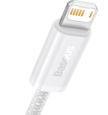CABLU alimentare si date Baseus Dynamic Series, Fast Charging Data Cable pt. smartphone, USB la Lightning Iphone 2.4A, 1m, braided, alb "CALD000402" - 6932172602024