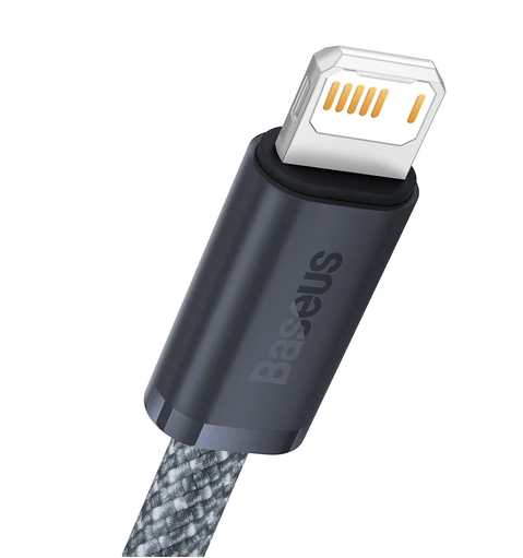 CABLU alimentare si date Baseus Dynamic Series, Fast Charging Data Cable pt. smartphone, USB la Lightning Iphone 2.4A, 1m, braided, gri "CALD000416" - 6932172605872