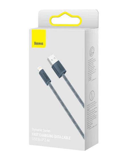 CABLU alimentare si date Baseus Dynamic Series, Fast Charging Data Cable pt. smartphone, USB la Lightning Iphone 2.4A, 1m, braided, gri "CALD000416" - 6932172605872