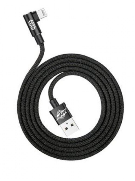 CABLU alimentare si date Baseus MVP, Fast Charging Data Cable pt. smartphone, USB la Lightning iPhone 2A unghi 90 grade, brodat, 1m, negru "CALMVP-01" - 6953156263406
