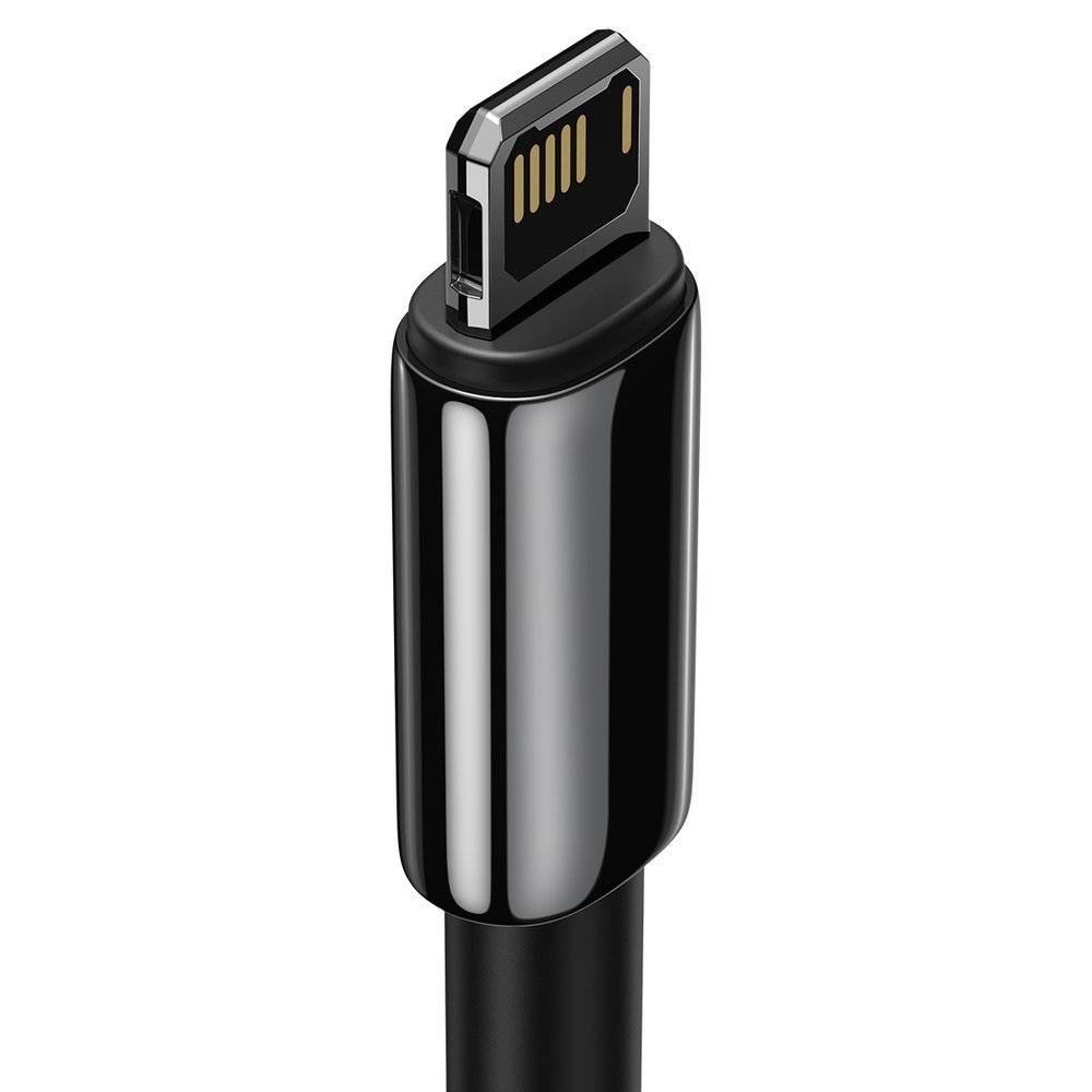 CABLU alimentare si date Baseus Tungsten Gold,Fast Charging Data Cable pt. smartphone,USB la Lightning 2.4A, braided,2m, rezistent zgarieturi,negru "CALWJ-A01" - 6953156204966