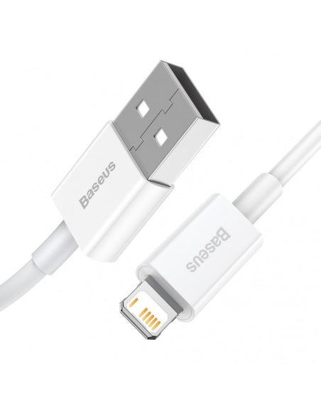 CABLU alimentare si date Baseus Superior, Fast Charging Data Cable pt. smartphone, USB la Lightning Iphone 2.4A, 0.25m, alb "CALYS-02" - 6953156205390