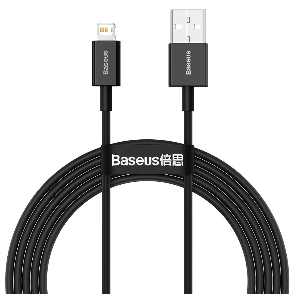 CABLU alimentare si date Baseus Superior, Fast Charging Data Cable pt. smartphone, USB la Lightning Iphone 2.4A, 2m, negru "CALYS-C01" - 6953156205451