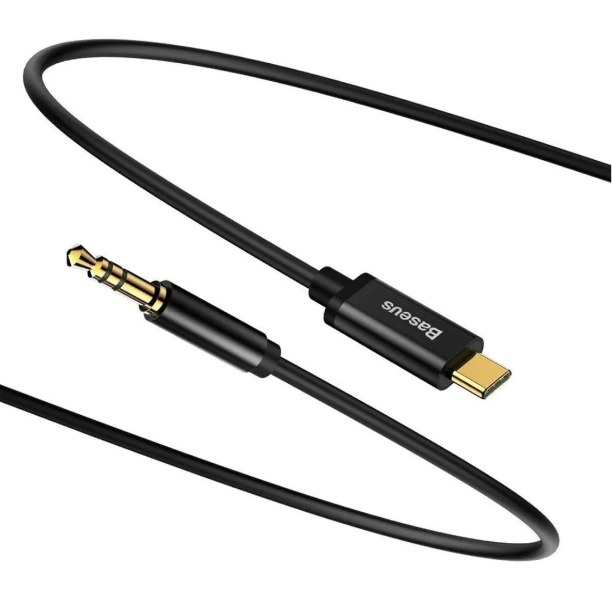 CABLU AUDIO Baseus Yiven, 1 x USB Type-C (T) la 1 x Jack 3.5mm (T), lungime cablu 1.2m, negru "CAM01-01" - 6953156262553