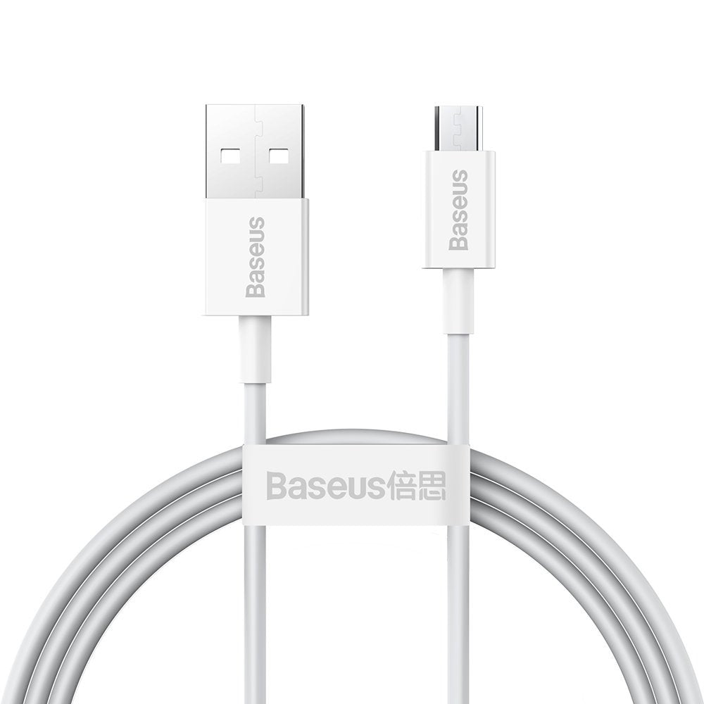 CABLU alimentare si date Baseus Superior, Fast Charging Data Cable pt. smartphone, USB la Micro-USB 2A, 1m, alb "CAMYS-02" - 6953156208490