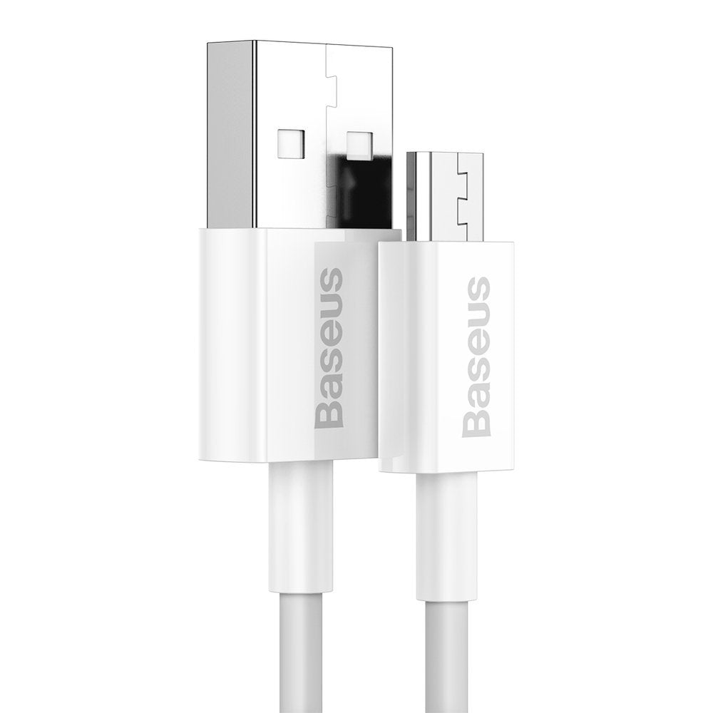 CABLU alimentare si date Baseus Superior, Fast Charging Data Cable pt. smartphone, USB la Micro-USB 2A, 1m, alb "CAMYS-02" - 6953156208490
