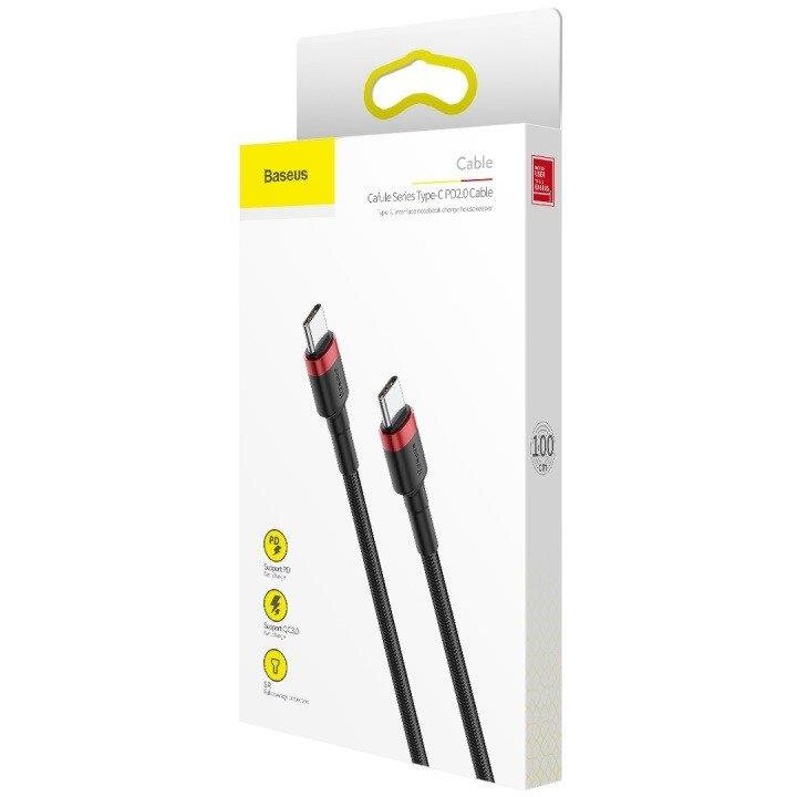 Cablu alimentare si date Baseus Cafule, Fast Charging Data Cable pt. smartphone, USB Type-C la USB Type-C 3A / 60W, 1m, rosu