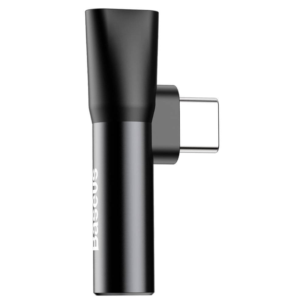 ADAPTOR Incarcare si audio Baseus, 1 x USB Type-C (T) la 1 x USB Type-C (M) si 1 x Jack 3.5mm (M), negru "CATL41-01" - 6953156282278