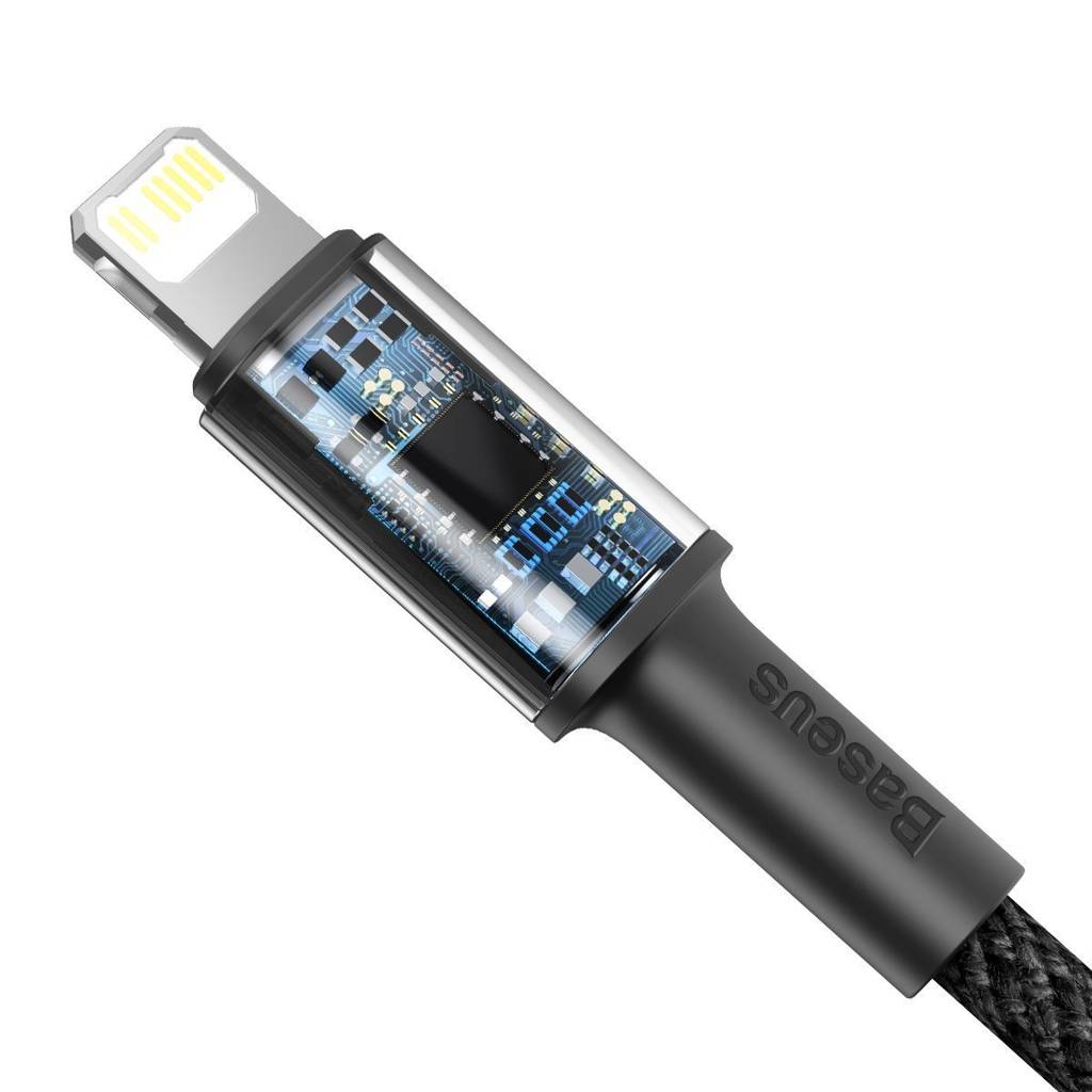 Cablu alimentare si date Baseus High Density Braided, Fast Charging Data Cable pt. smartphone, USB Type-C la Lightning PD
